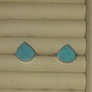 DJoy Turquoise Stone Ring with 925 Silver Setting